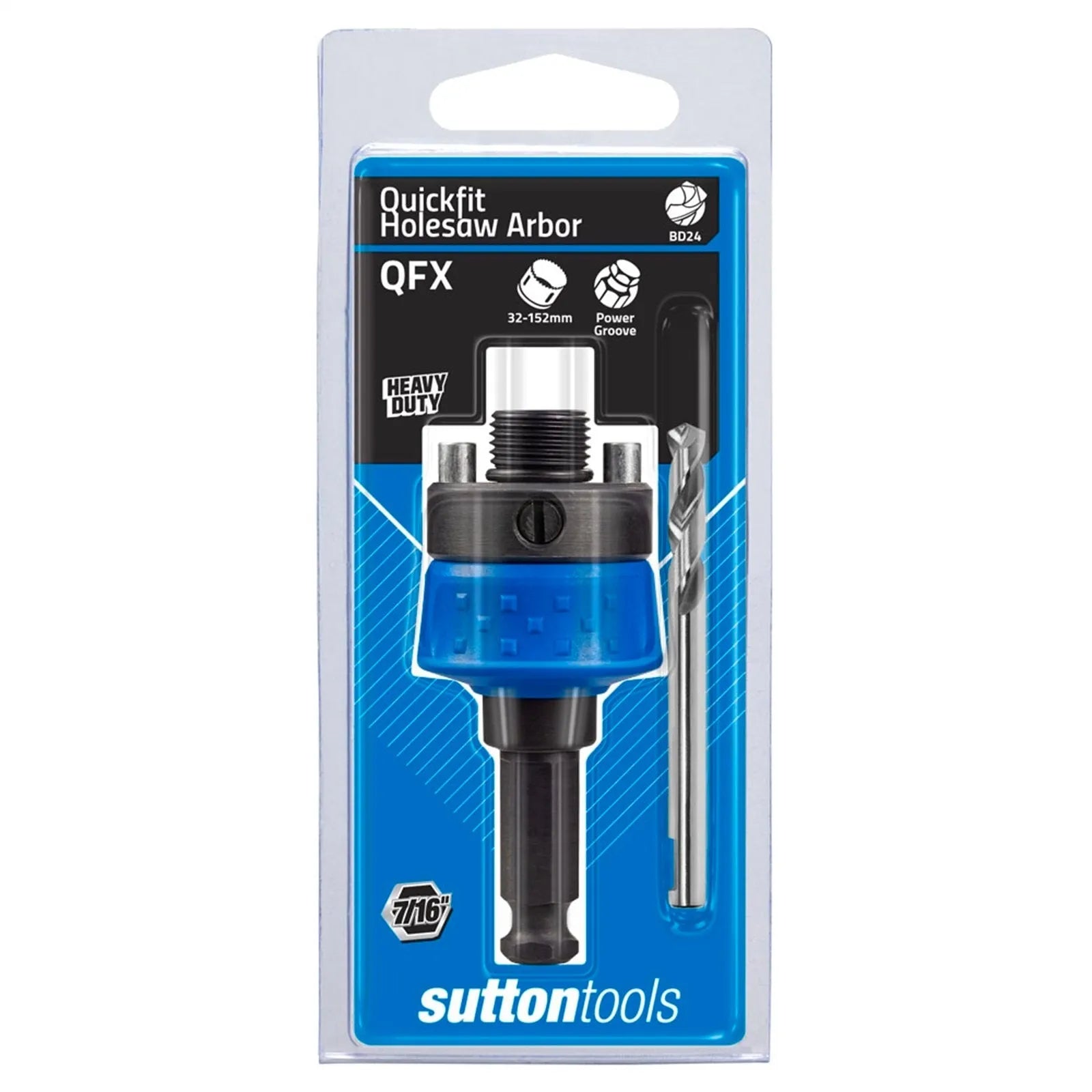 Sutton QF x Quickfit Hole Saw Arbor 32-152mm