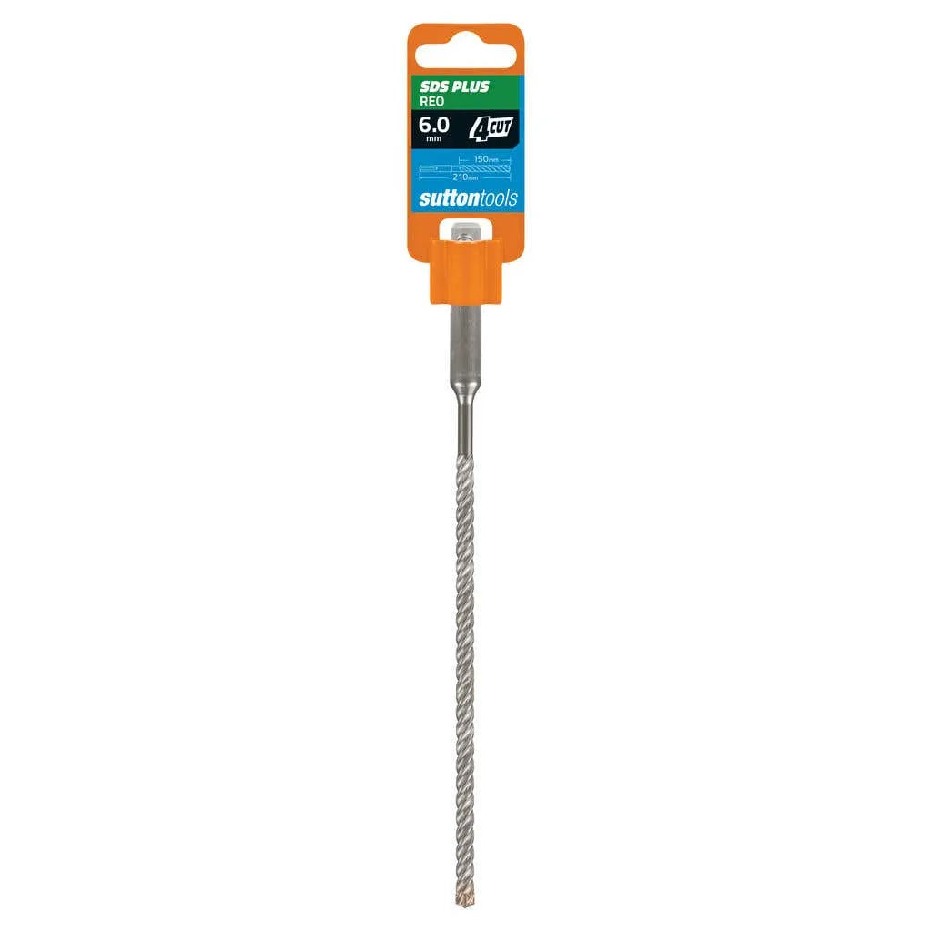 Sutton SDS Plus Reo Masonry Drill Bit 4-Cut 6 x 210mm