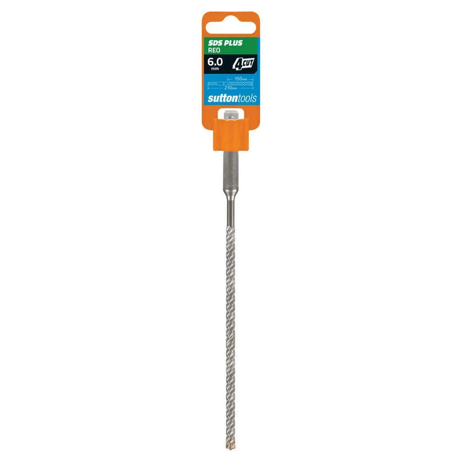 Sutton SDS Plus Reo Masonry Drill Bit 4-Cut 6 x 210mm