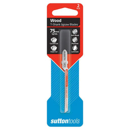 Sutton T-Shank Jigsaw Blade Wood Curved Clean Cut 75mm - 2 Piece