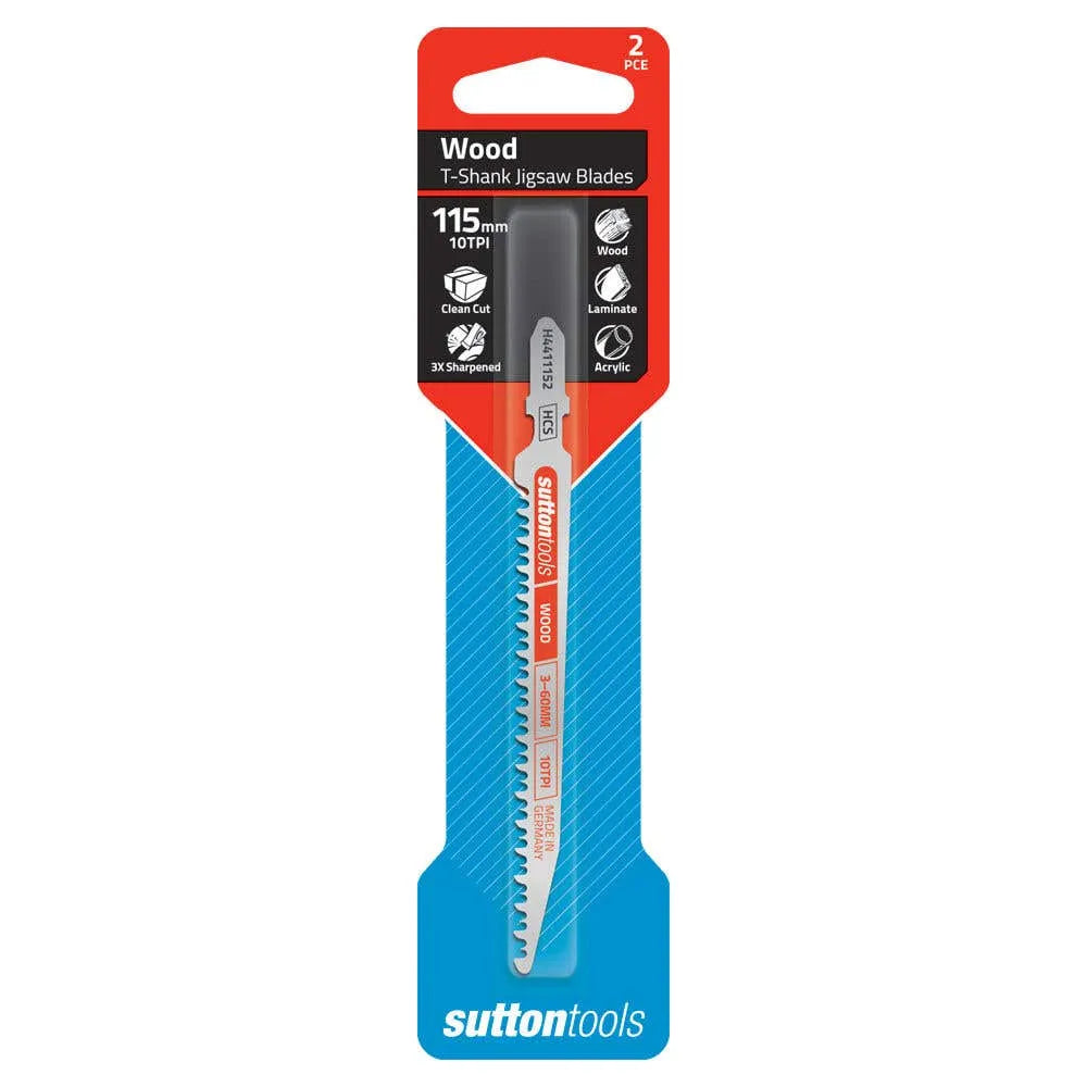 Sutton T-Shank Jigsaw Blade Wood Extra Fine 115mm - 2 Piece