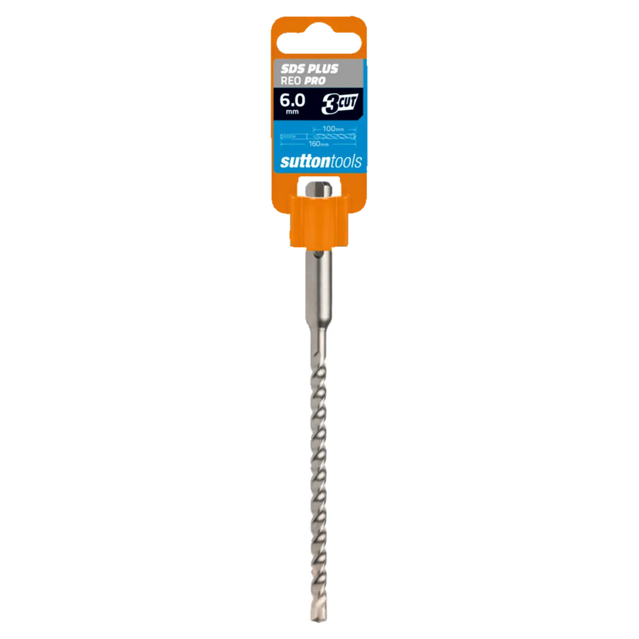 Sutton Tools Masonry Drill Bit 3 Cut SDS Plus Reo Pro