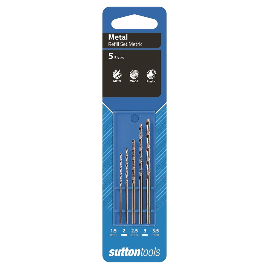 Sutton Tools Metric Viper Drill Bit Refill Set 1.5-3.5mm - 5 Piece