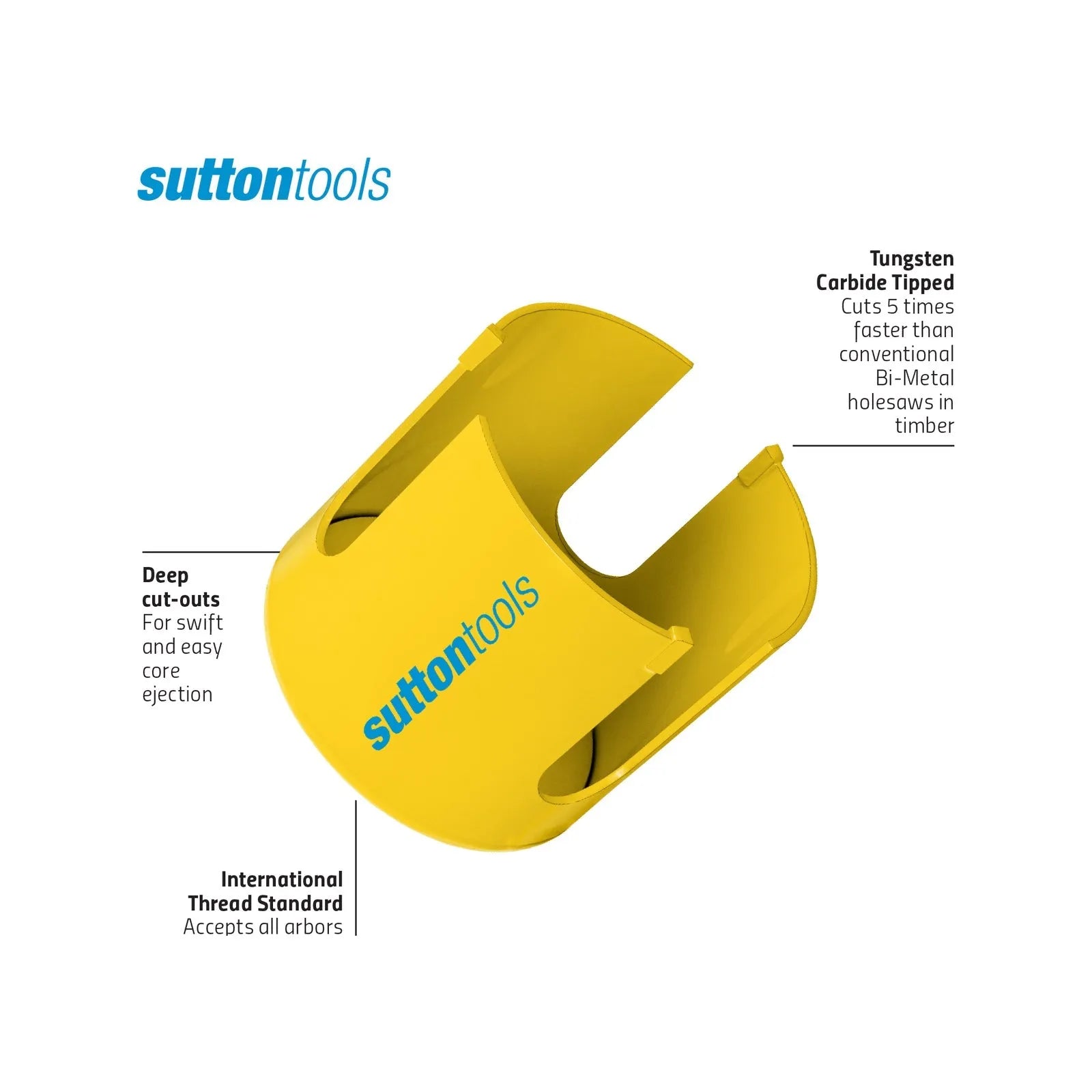 Sutton Tools Multi-Purpose TCT Hole Saw Electrician Set - 6 Piece