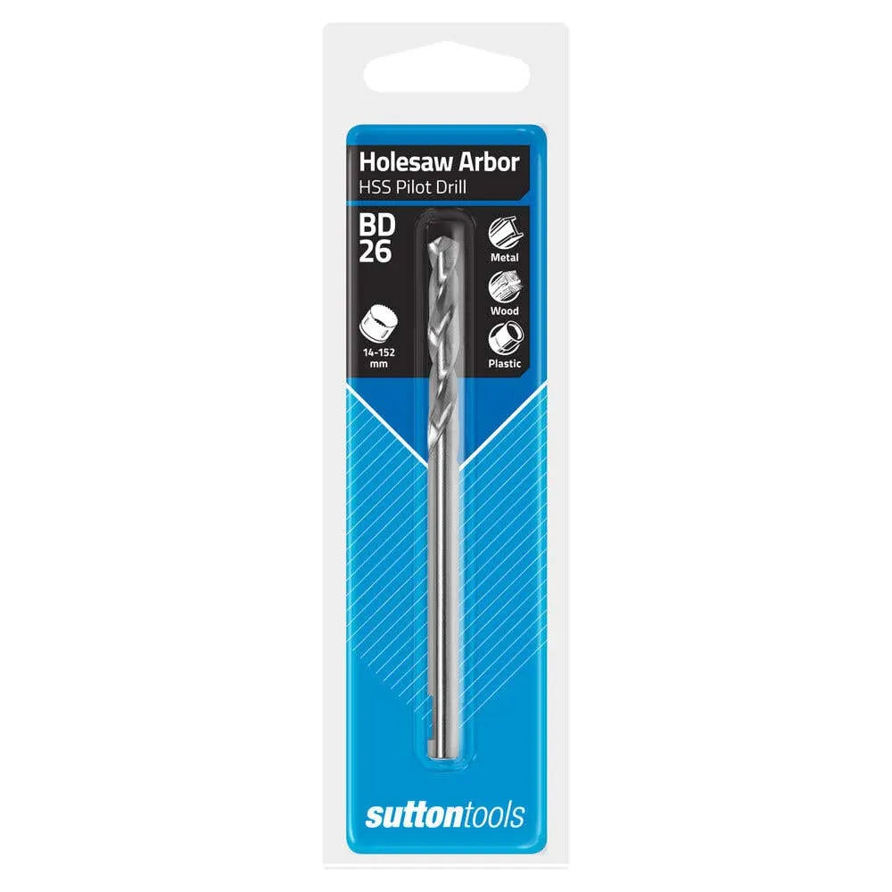 Sutton Tools Quickfit Hole Saw Arbor Pilot Drill Bit 14 - 152mm