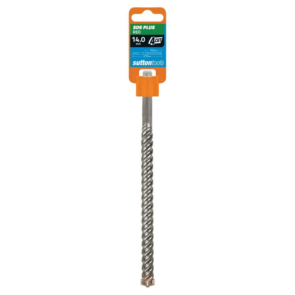 Sutton Tools SDS Plus Reo Masonry Drill Bit 4-Cut 14 x 210mm