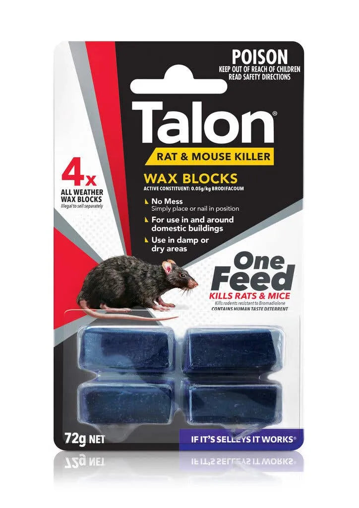 Talon Rat & Mice Kill Wax Block 72g