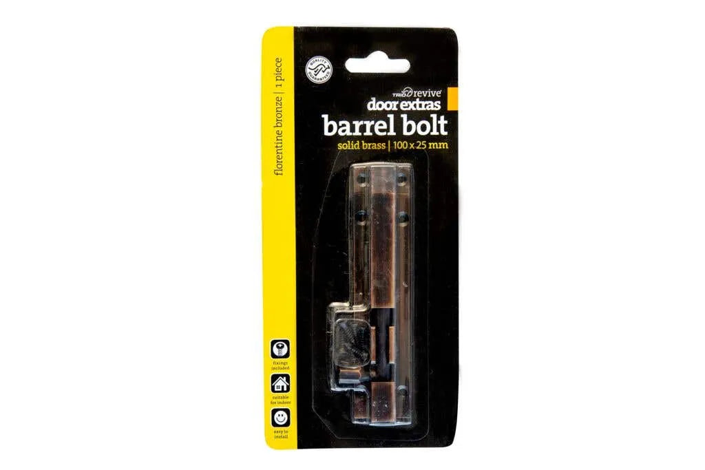 Trio Barrel Bolt 25 x 100mm