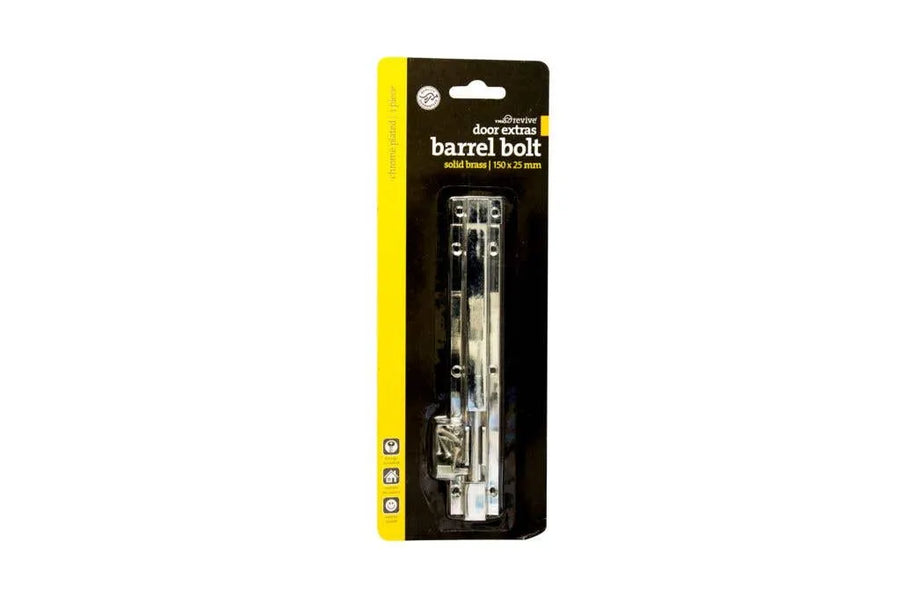 Trio Barrel Bolt Chrome Plated 25 x 150mm