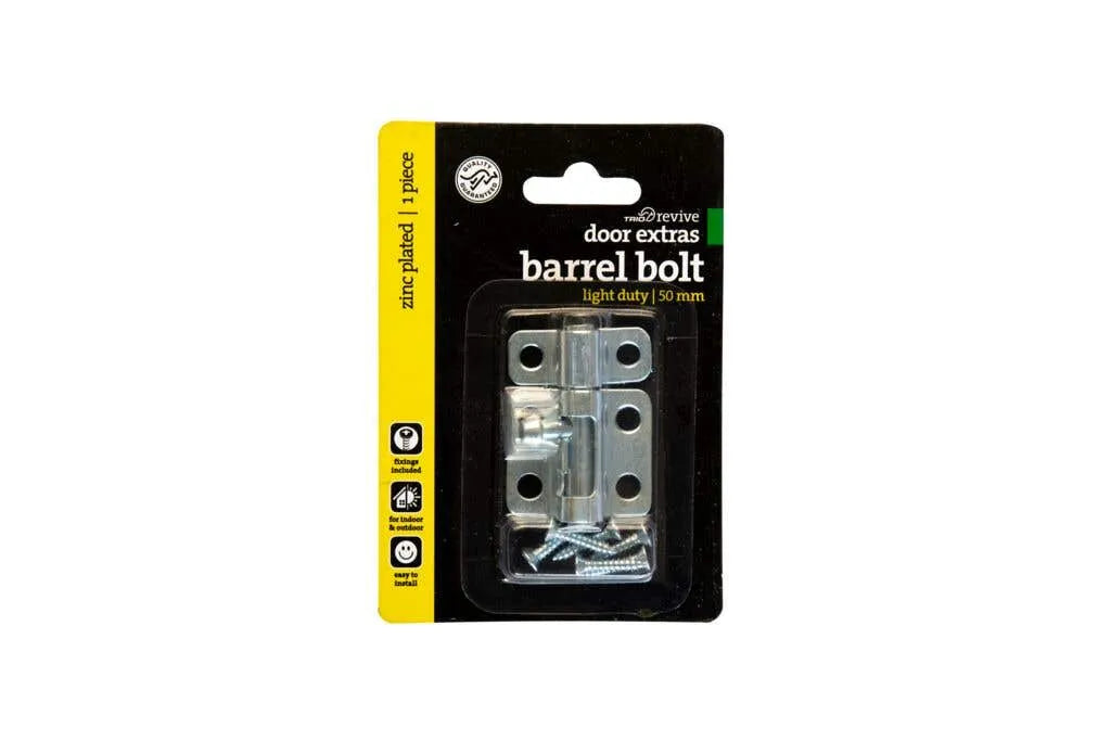 Trio Barrel Bolt Zinc Plated 50mm