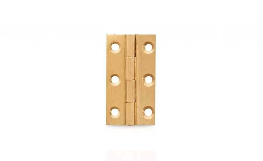 Trio Brass Door Hinge Fixed Pin Self Colour 38 x 22 x 1.25mm