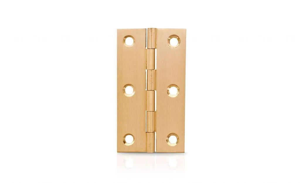 Trio Brass Door Hinge Fixed Pin Self Colour 70 x 40 x 1.70mm