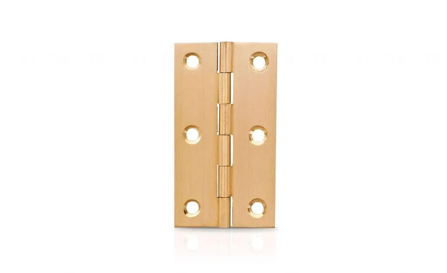 Trio Brass Door Hinge Fixed Pin Self Colour 70 x 40 x 1.70mm