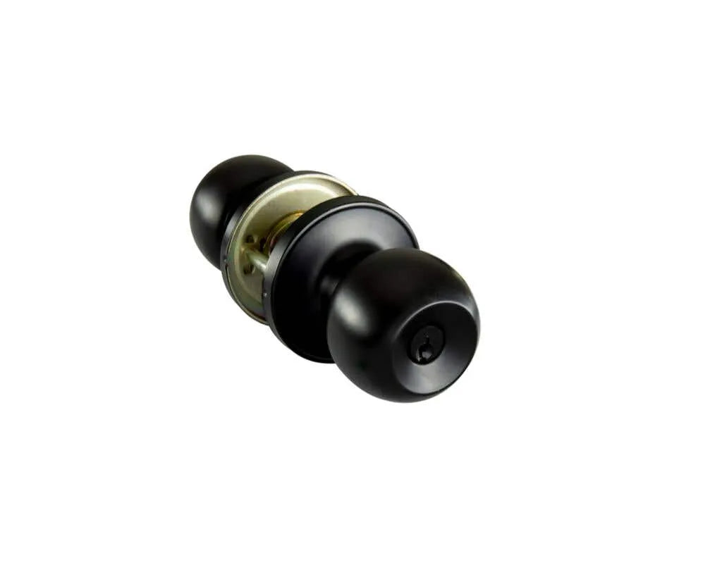 Trio Builderlock Entrance Knob Set Black