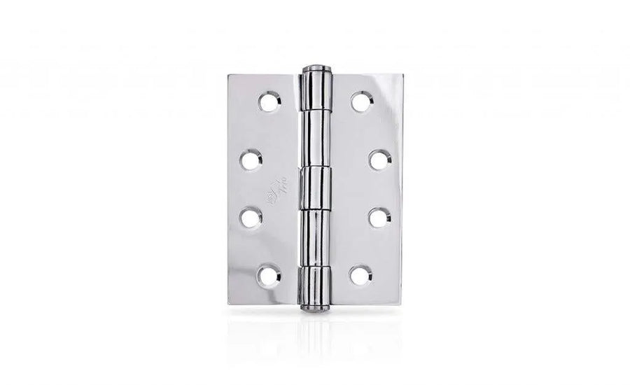 Trio Door Butt Hinge Fixed Pin Chrome Plated 100 x 75 x 2.5mm
