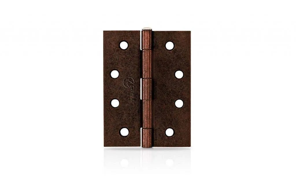 Trio Door Butt Hinge Fixed Pin Florentine Bronze 100 x 75 x 1.6mm