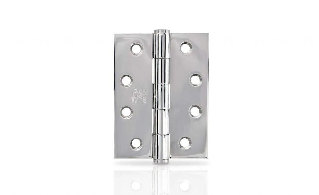 Trio Door Butt Hinge Fixed Pin Polished Stainless Steel 100 x 75 x 2.5mm