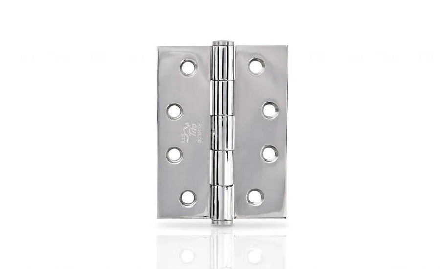 Trio Door Butt Hinge Fixed Pin Polished Stainless Steel 100 x 75 x 2.5mm