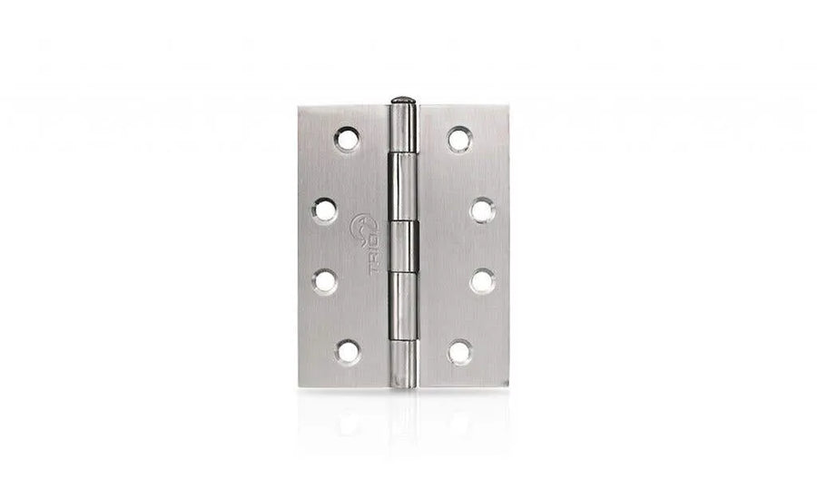 Trio Door Butt Hinge Fixed Pin Satin Chrome 100 x 75 x 1.6mm
