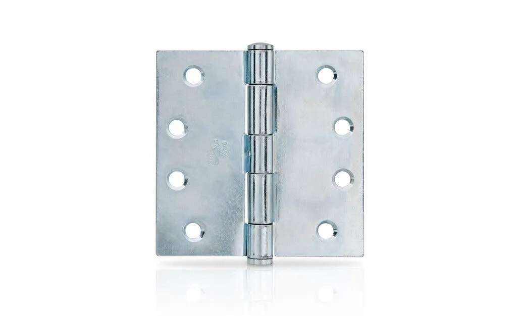 Trio Door Butt Hinge Fixed Pin Zinc Plated 100 x 100 x 2.5mm