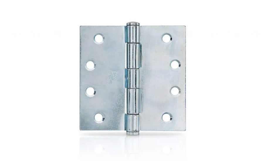 Trio Door Butt Hinge Fixed Pin Zinc Plated 100 x 100 x 2.5mm
