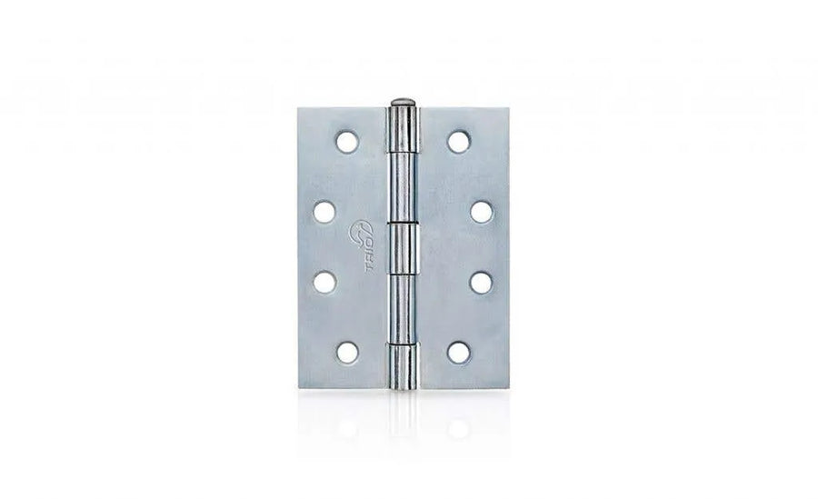 Trio Door Butt Hinge Fixed Pin Zinc Plated 100 x 75 x 1.6mm