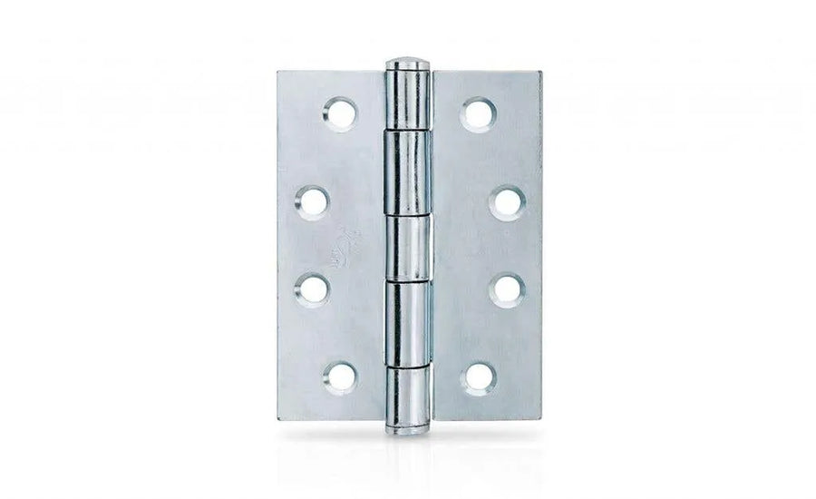 Trio Door Butt Hinge Fixed Pin Zinc Plated 100 x 75 x 2.5mm