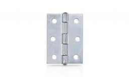 Trio Door Butt Hinge Fixed Pin Zinc Plated 70 x 50 x 1.6mm