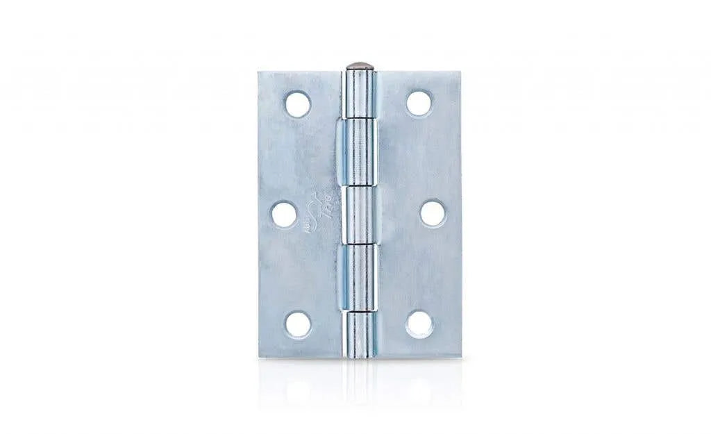 Trio Door Butt Hinge Fixed Pin Zinc Plated 85 x 60 x 1.6mm