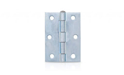 Trio Door Butt Hinge Fixed Pin Zinc Plated 85 x 60 x 1.6mm