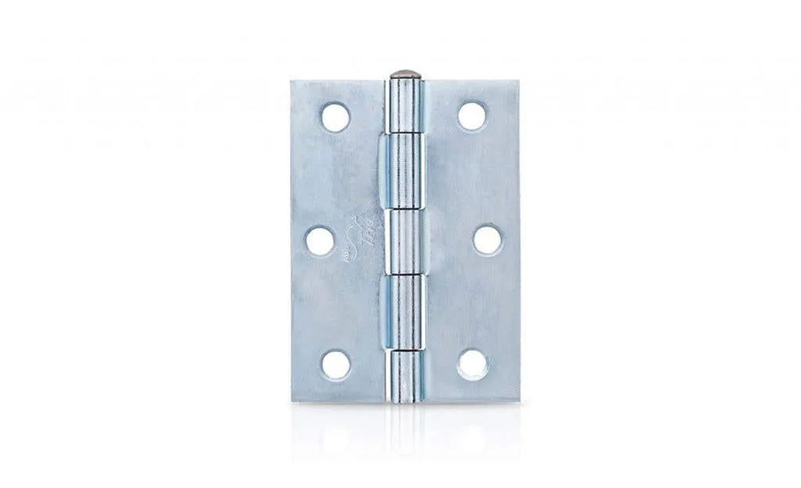 Trio Door Butt Hinge Fixed Pin Zinc Plated 85 x 60 x 1.6mm