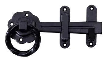 Trio Gothic Ring Gate Latch Black 106 x 76mm