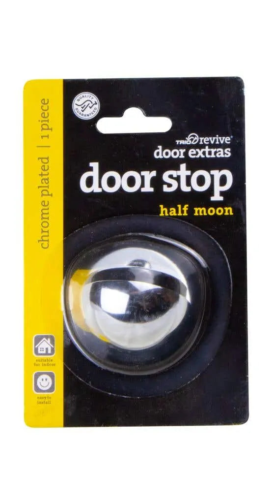 Trio Half Moon Doorstop Chrome Plated 25mm