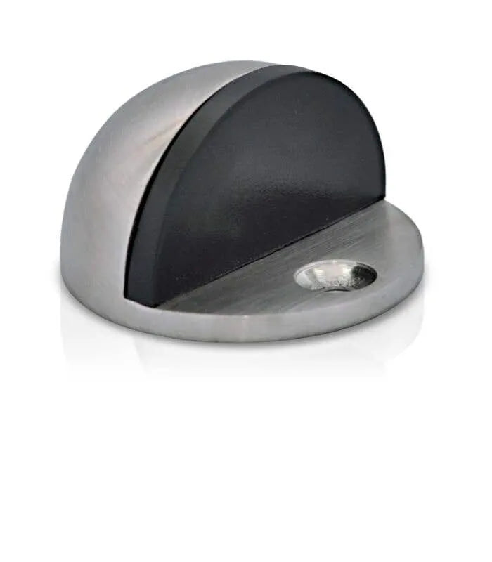 Trio Half Moon Doorstop Satin Chrome 25mm