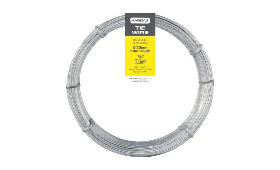 Trio Hardaz Tie Wire Dispenser Pack Galvanised 0.70mm x 50m