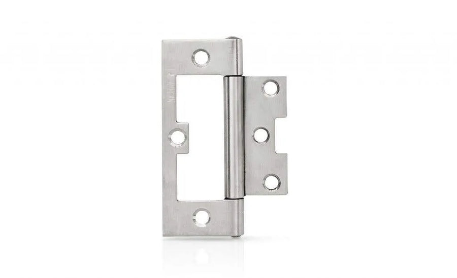 Trio Hirline Door Hinge Fixed Pin Satin Chrome 100 x 65 x 2.0mm