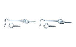 Trio Hook & Eye Zinc Plated 75mm - 2 Pack
