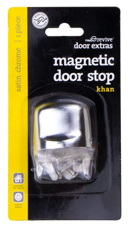 Trio Khan Magnetic Doorstop Satin Chrome 38mm