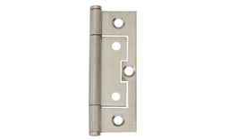 Trio Quick Fit Flat Architectural Fixed Pin Hinge Satin Stainless Steel 75 x 44 x 1.40mm