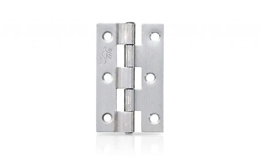 Trio Screen Door Hinge Fixed Pin Satin Stainless Steel 75 x 46 x 1.6mm