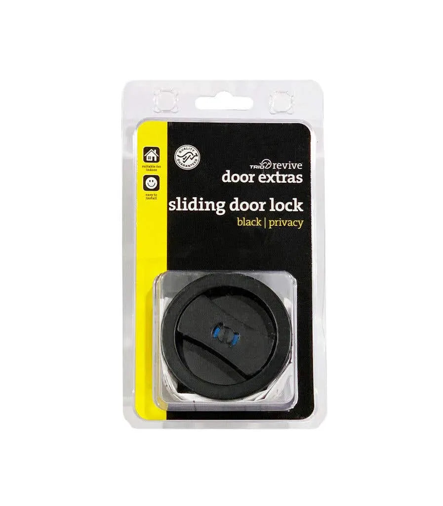 Trio Sliding Door Lock Privacy Set Black