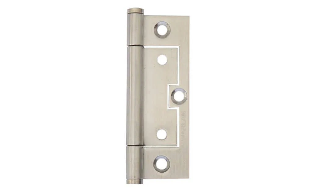 Trio Stainless Steel Quick Fit Flat Architectural Fixed Pin Satin Stainless Steel 90 x 53 x 1.8mm