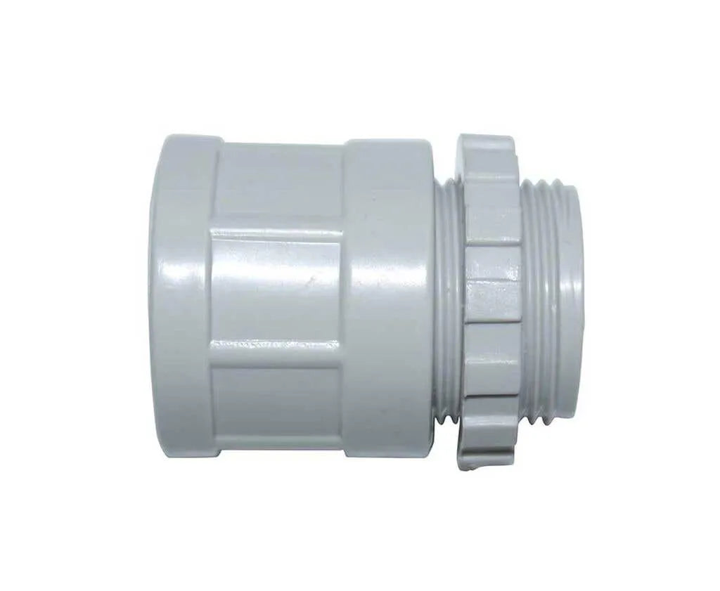 Tripac PVC Adaptor Plain to Screw Grey 20mm