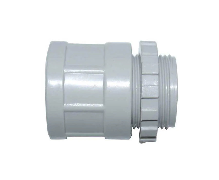 Tripac PVC Adaptor Plain to Screw Grey 20mm