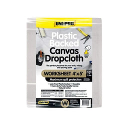 Uni-Pro Plastic Backed Canvas Dropcloth