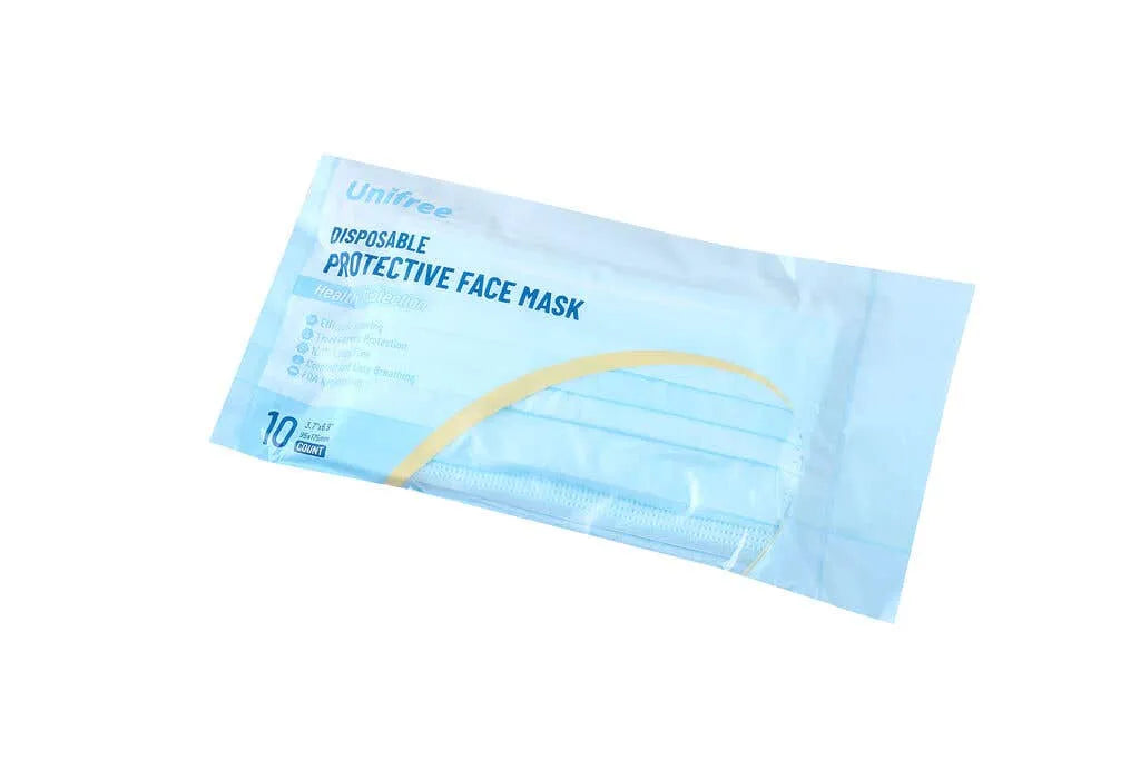 Unifree Disposable Protective Face Mask - 10 Pack