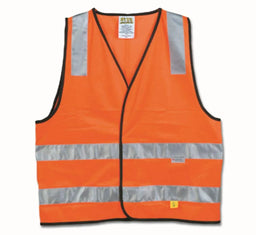 Vest Hi-Vis Safey Vest Day-Night Orange x/Large