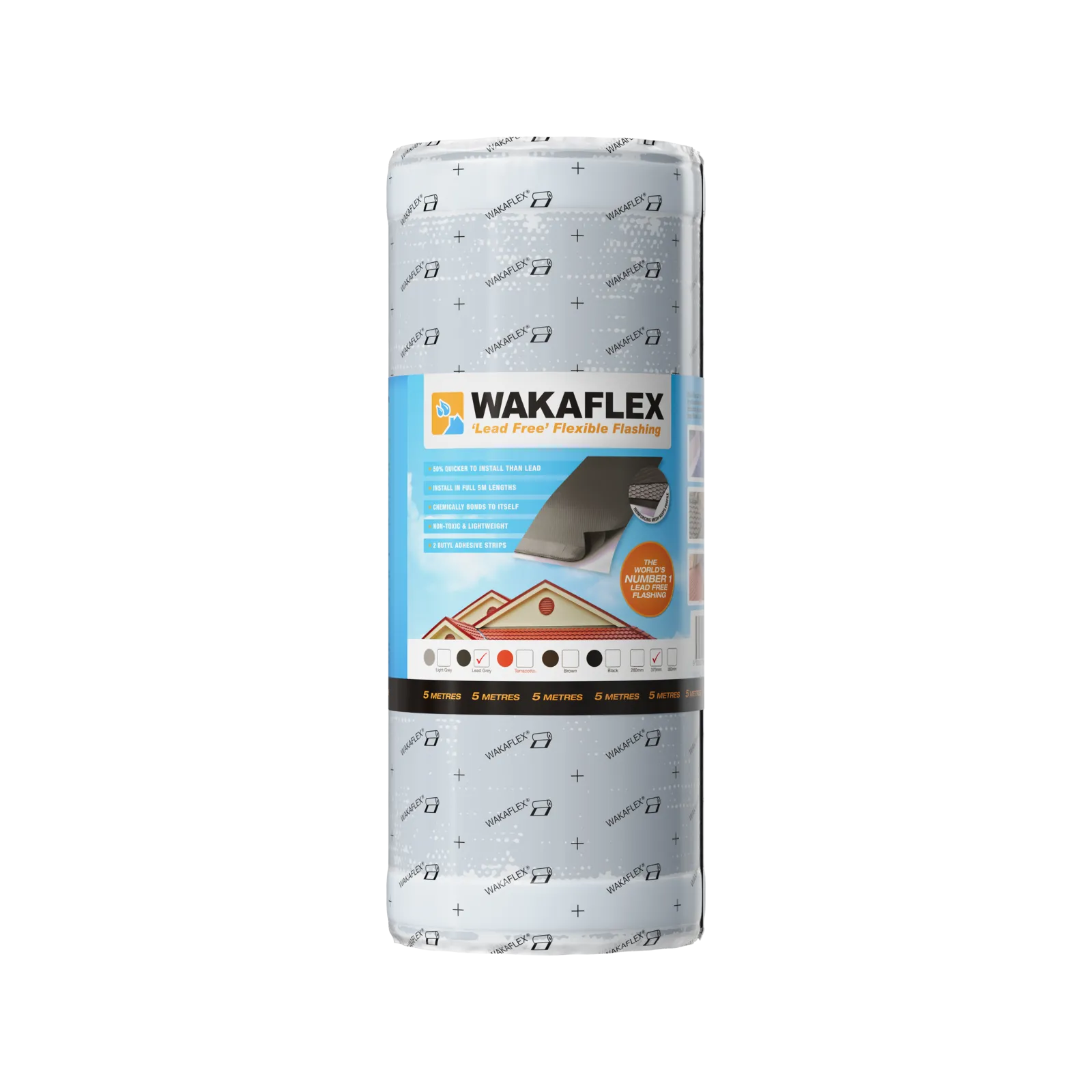 Wakaflex Flashing Lead Free 370mm x 5m Lead Grey