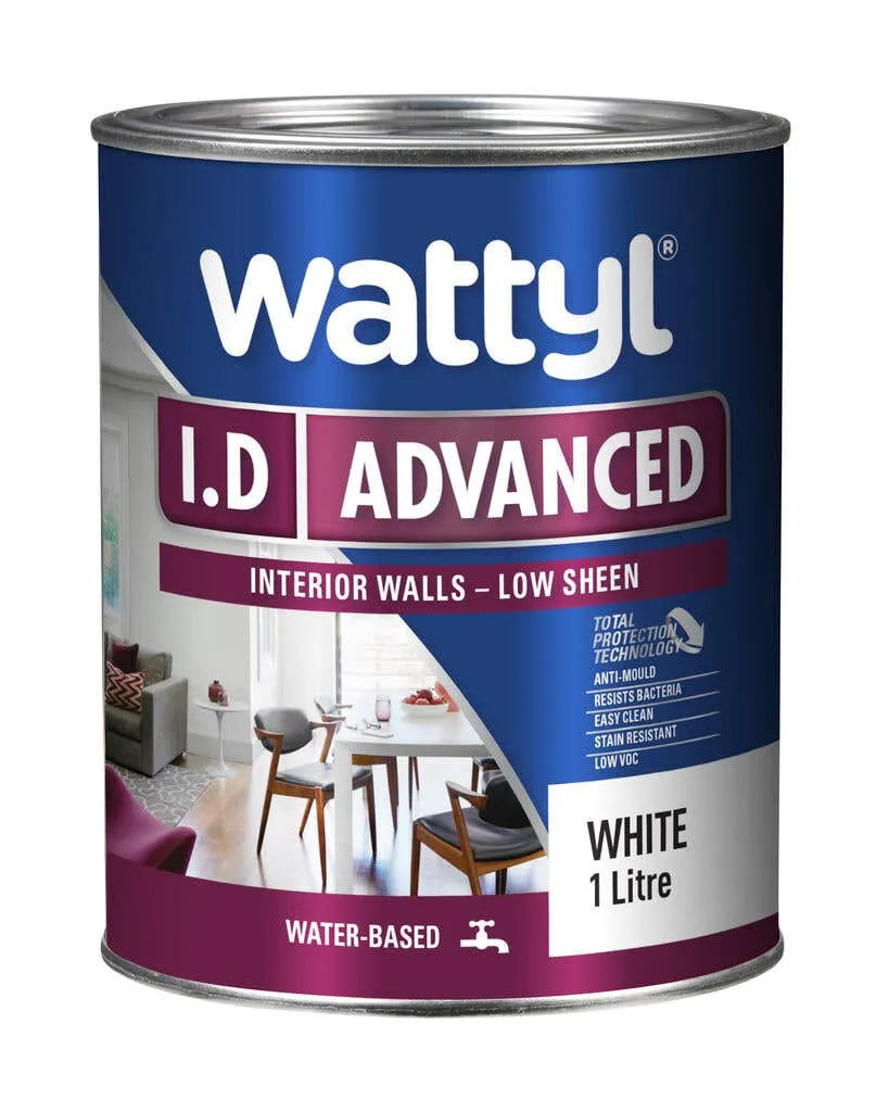 Wattyl I.D Advanced Low Sheen White 1L