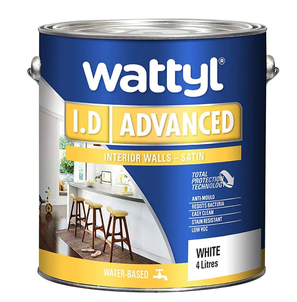 Wattyl I.D Advanced Satin White 4L